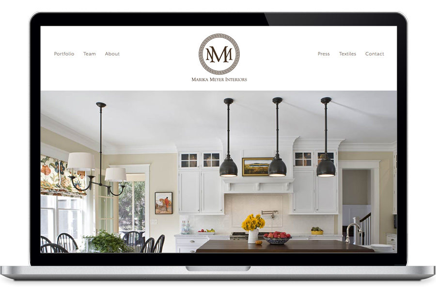 Marika Meyer Interiors website - responsive website development