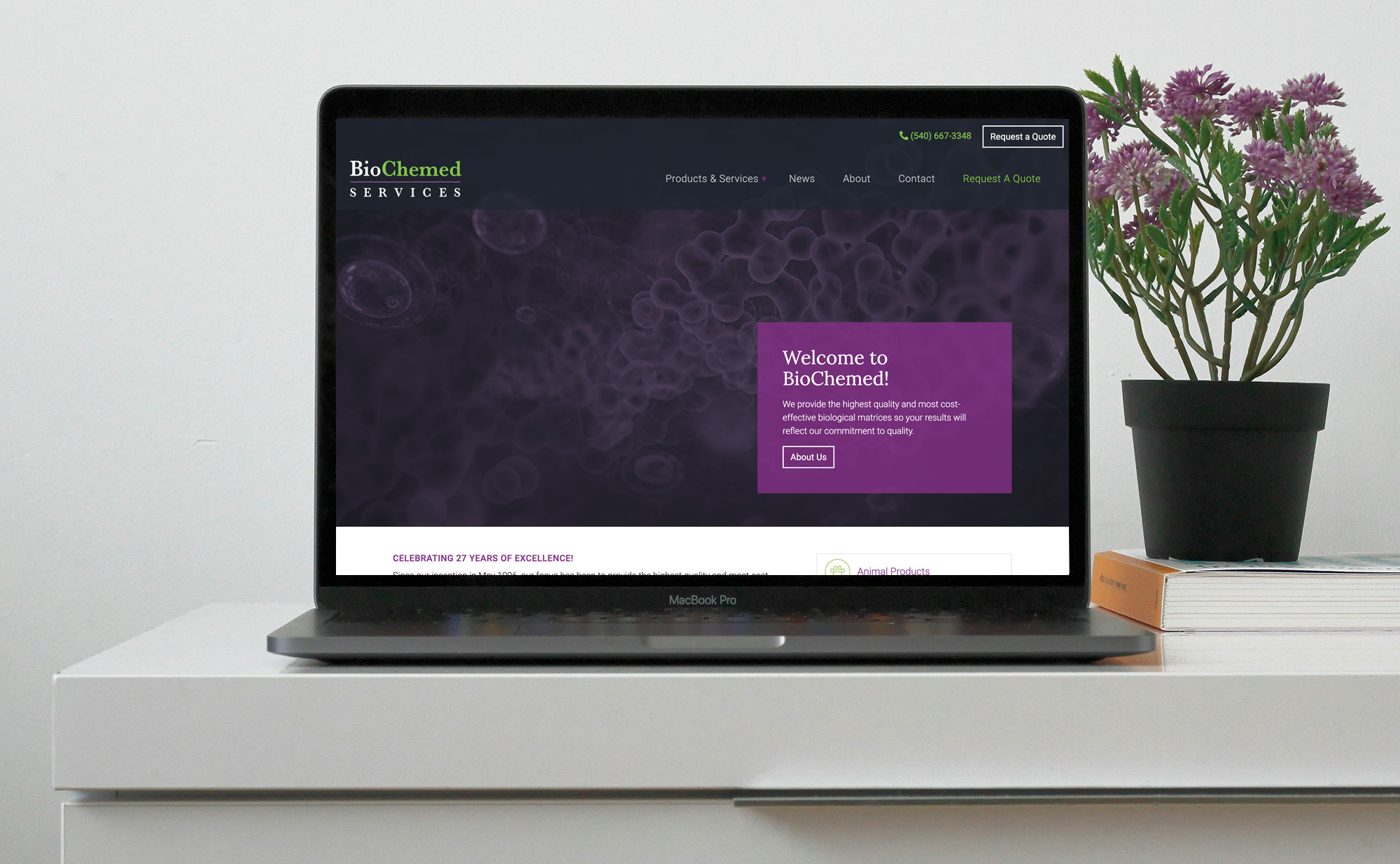pharma company website design