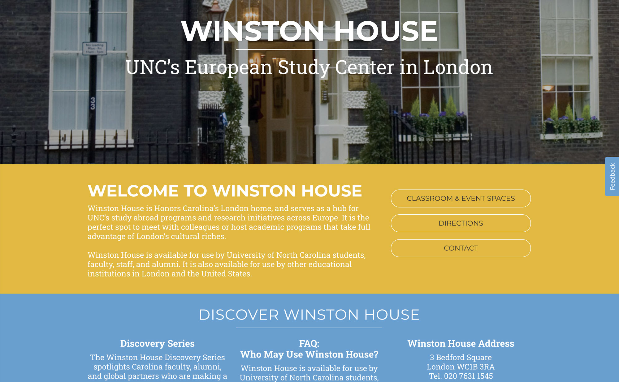 website layout for universities and colleges