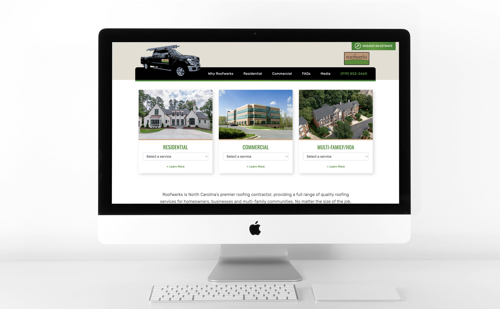 website design for roofing companies in north carolina
