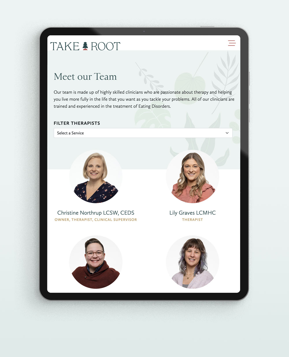 website designer for therapists in north carolina